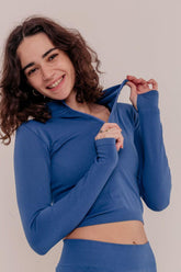 River Long Sleeve Top - Blue-Araa Active